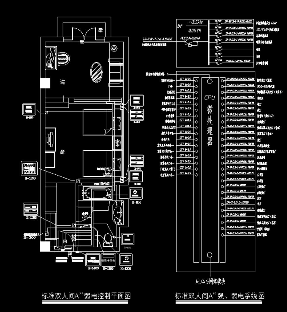 某五星级酒店客房智能控制系统酒店双人标准间